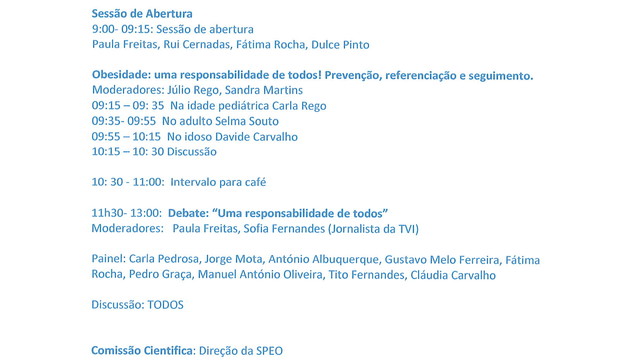 Dia Nacional e Europeu de Obesidade - "Uma Responsabilidade de Todos!"