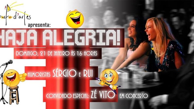 Humor e Música domingo na Porto D'artes 