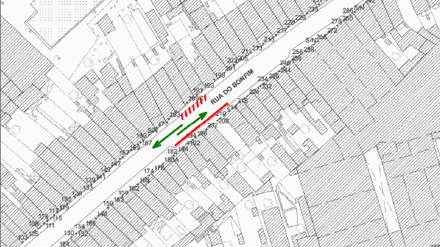 Condicionamento de trânsito e estacionamento - BONFIM (R. do)