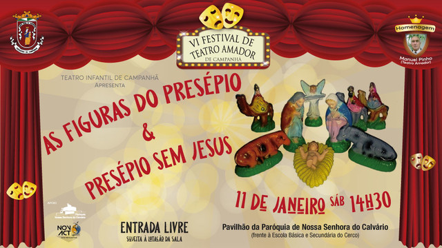 Teatro: "AS FIGURAS DO PRESÉPIO e  PRESÉPIO SEM JESUS"