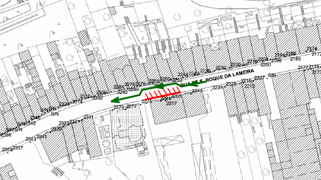 Condicionamento de trânsito - S. ROQUE DA LAMEIRA