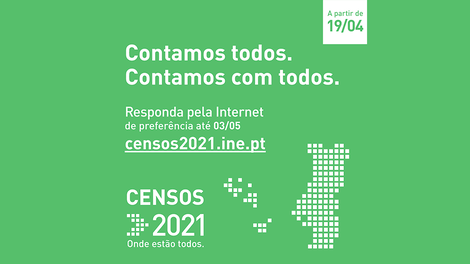 Censos 2021 – Contamos todos. Contamos com todos.