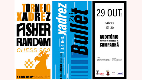Dois torneios de xadrez inéditos vão-se realizar em Campanhã