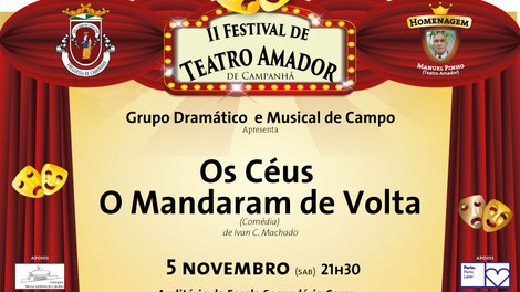 PRESIDENTE DA JUNTA CONVIDA A POPULAÇÃO PARA A INAUGURAÇÃO DA II EDIÇÃO DO FESTIVAL DE TEATRO AMADOR 