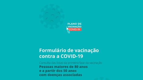 Formulário que permite consultar as listas de vacinação da Fase I