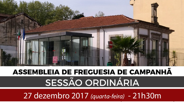 Assembleia de Freguesia - 27 dezembro Assembleia de Freguesia - 27 dezembro