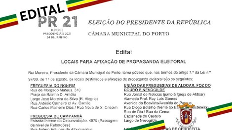 EDITAL - Locais para afixação de propaganda eleitoral