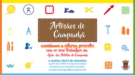 Inscrição Feira de Artesanato VII Gala dos Artistas de Campanhã