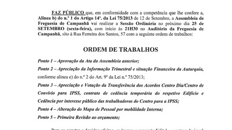ASSEMBLEIA DE FREGUESIA