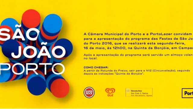 FESTAS DE S. JOÃO EM CAMPANHÃ - CONVITE À POPULAÇÃO 