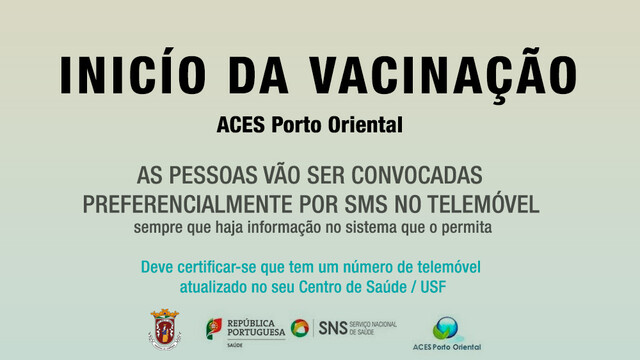 O ACES Porto Oriental, iniciou hoje a campanha de vacinação Covid 19 dirigida á população