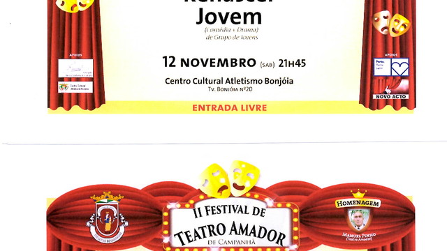 CONVITE AOS CAMPANHENSES - FIM DE SEMANA DE TEATRO EM CAMPANHÃ  