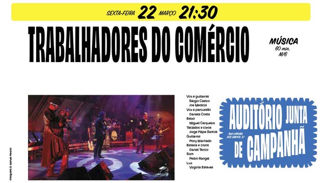 "Trabalhadores do Comércio" ao vivo