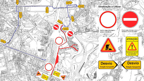 Condicionamento de trânsito - Terminal Intermodal de Campanhã