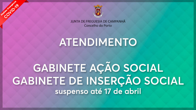 AVISO - COVID19 - Atendimento Social AVISO - COVID19 - Atendimento Social