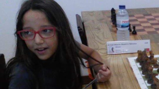 Aluna da Escola de Xadrez de Campanhã / Musas esteve nos Nacionais Jovens de semi-rápidas 