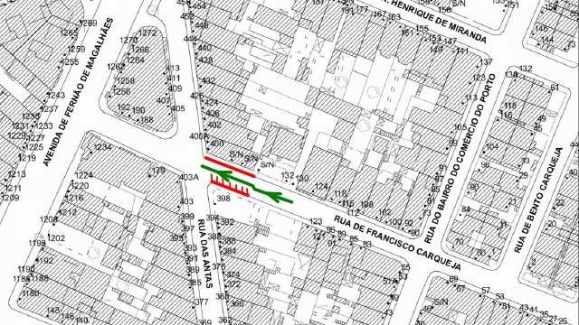 Condicionamento de trânsito e estacionamento - R. Francisco Carqueja
