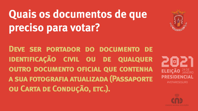 Documentos necessários para votar