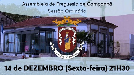 Assembleia de Freguesia - Sessão Ordinária 14 de dezembro
