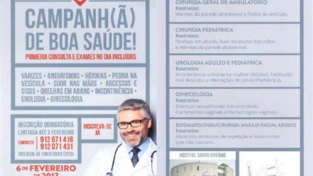 SAÚDE - RASTREIO GRATUITO PARA TODA A POPULAÇÃO DE CAMPANHÃ  SAÚDE - RASTREIO GRATUITO PARA TODA A POPULAÇÃO DE CAMPANHÃ