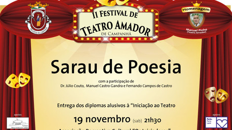 SARAU DE POESIA - EM HOMENAGEM AO TEATRO