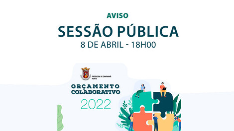 AVISO -  Orçamento Colaborativo 2022  - Sessão Pública