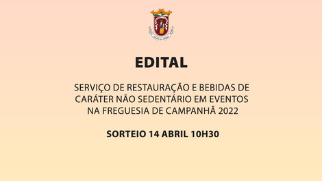 Sorteio Serviço Restauração e Bebidas CNSE Sorteio Serviço Restauração e Bebidas CNSE