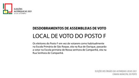 Alteração Assembleias de voto - POSTO F