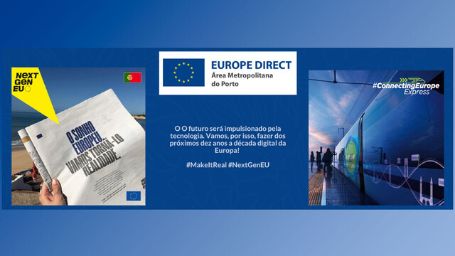 Divugação do folheto "Centro Europe Direct" - Porto