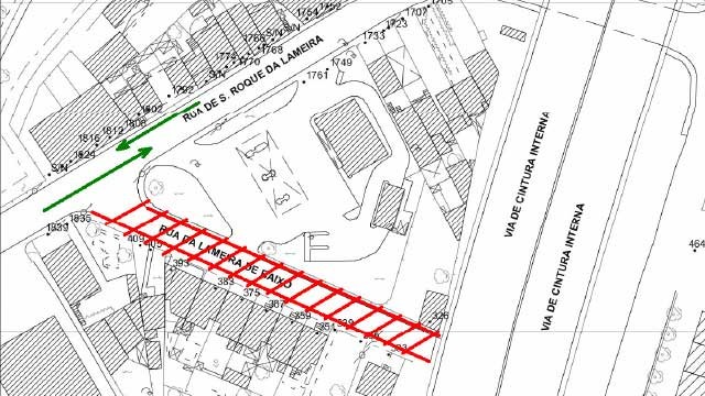 Prorrogação do condicionamento de trânsito - Rua da Lameira de Baixo