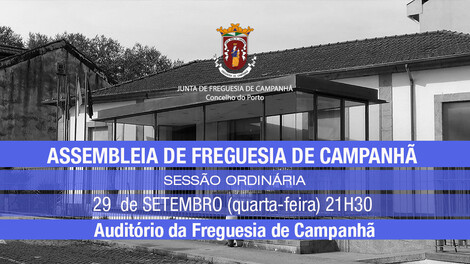 Assembleia de Freguesia de Campanhã - 29 de setembro - 21h30 