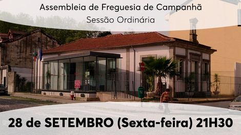 Assembleia de Freguesia - Sessão Ordinária 28 de setembro