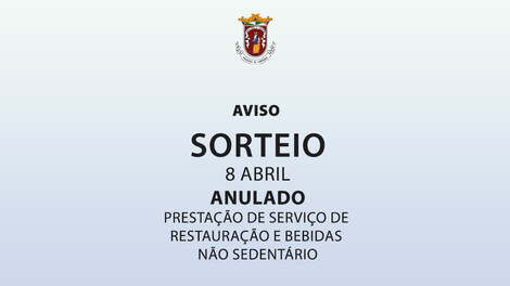 Aviso - Sorteio Cancelado Aviso - Sorteio Cancelado