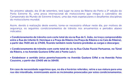 CONDICIONAMENTO DE TRÂNSITO - PORTO EXTREME XL