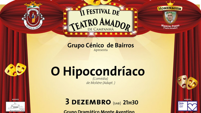 TEATRO NO GRUPO DRAMÁTICO DO MONTE AVENTINO - O HIPOCONDRÍACO 