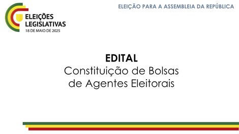 Edital Constituição das Bolsas de Agentes Eleitorais Edital Constituição das Bolsas de Agentes Eleitorais