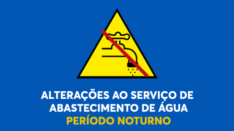 AVISO -  Alterações ao serviço de abastecimento de água