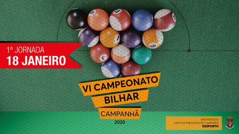 O VI Campeonato de Bilhar começa este sábado