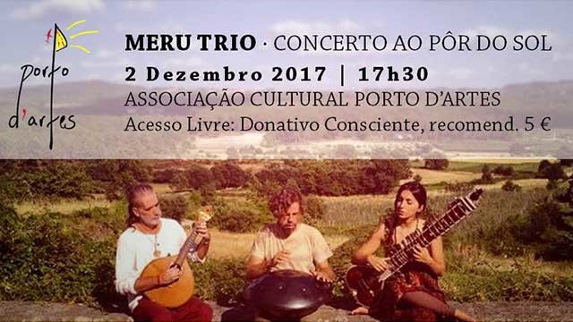 Concerto ao Pôr Do Sol de Meru Trio na Porto D'artes