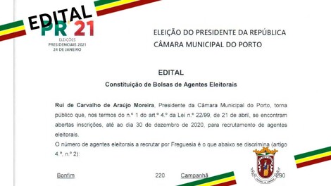 EDITAL - Constituição de Bolsas de Agentes Eleitorais