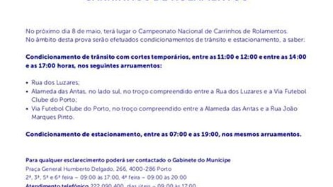 TRÂNSITO CONDICIONADO - CAMPEONATO CORRIDA ROLAMENTOS 