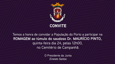 Romagem ao túmulo do saudoso Dr. Maurício Pinto