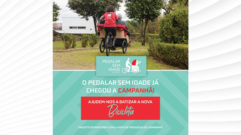 Batizar a nova bicicleta do Pedalar Sem Idade