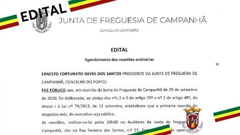EDITAL - Agendamento das reuniões ordinárias