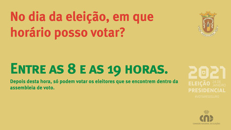 Horário das assembleias ou secções de voto