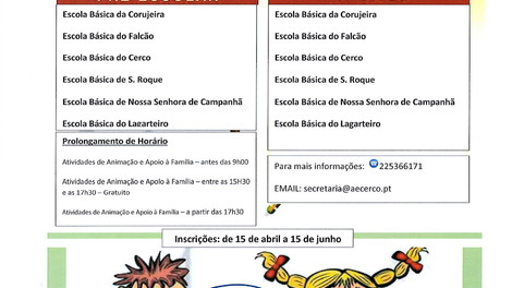 ACTIVIDADES DE ANIMAÇÃO E APOIO À  FAMÍLIA -AGRUPAMENTO DE ESCOLAS DO CERCO