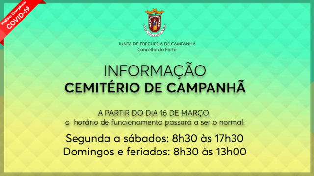 Cemitério de Campanhã - Reposição de Horário