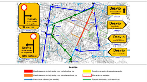 Prorrogação do condicionamento de trânsito Av. Fernão Magalhães
