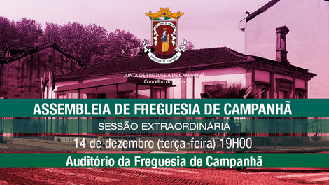 Assembleia de Freguesia de Campanhã  - 14 de dezembro - 19h00