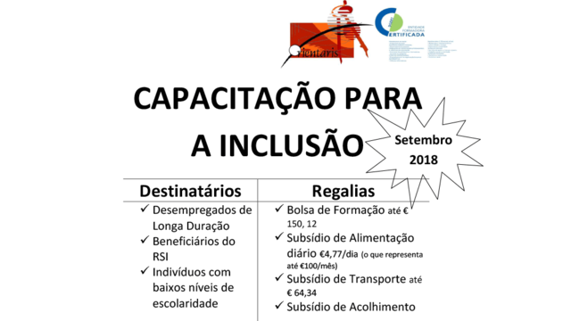 Divulgação - Formação Financiada - Desempregados